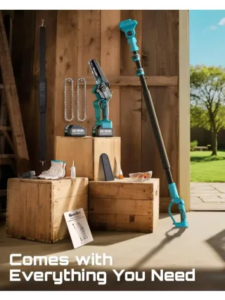 Mini motosierra SEESII 2 en 1 con pértiga