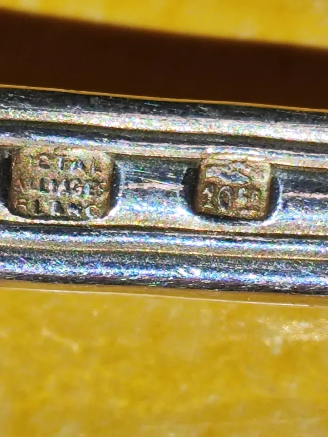 Set di 6 cucchiaini d'argento antichi placcati in argento