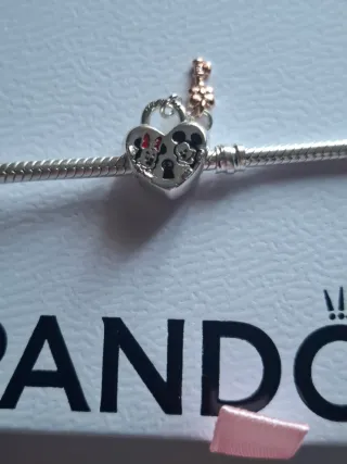 Charm Candado Mickey y Minnie Pandora