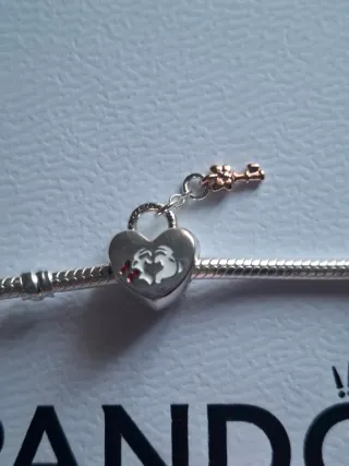 Charm Candado Mickey y Minnie Pandora