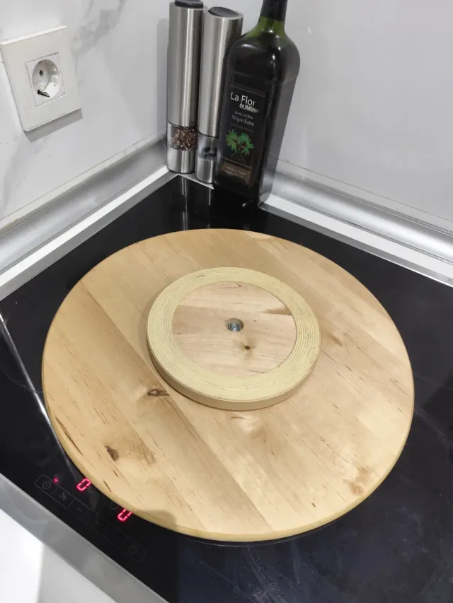 Plato Giratorio Madera Cocina