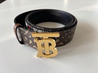 Cinturón Burberry Check TB Dorado