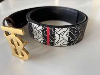 Cinturón Burberry Check TB Dorado