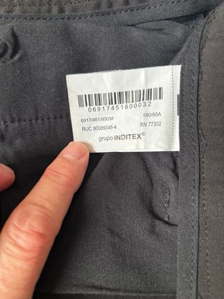 Pantalón Zara Negro Hombre