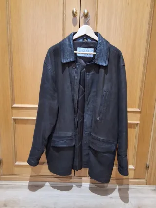 Chaqueta de ante hombre marrón