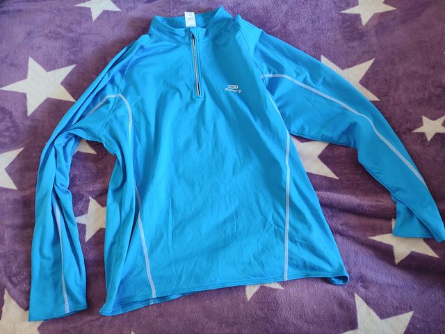 Camiseta Kalenji azul manga larga