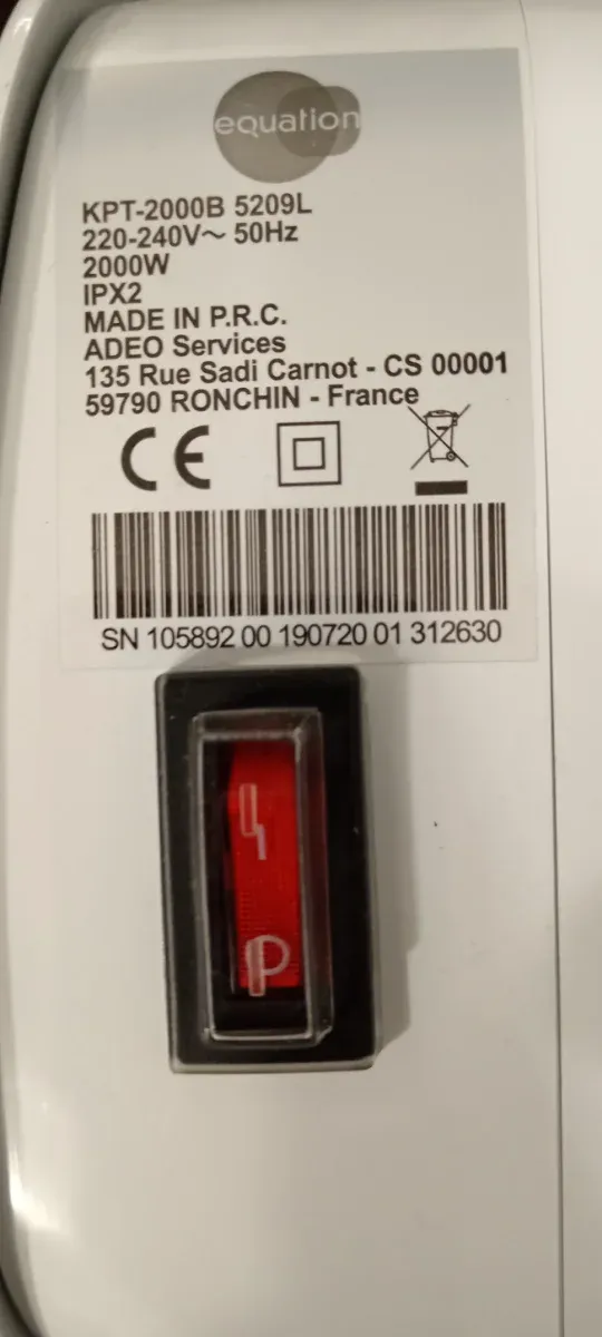 Termoventilatore bianco