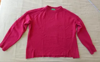 Jersey Benetton Lana Mujer Rosa