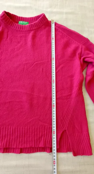 Jersey Benetton Lana Mujer Rosa