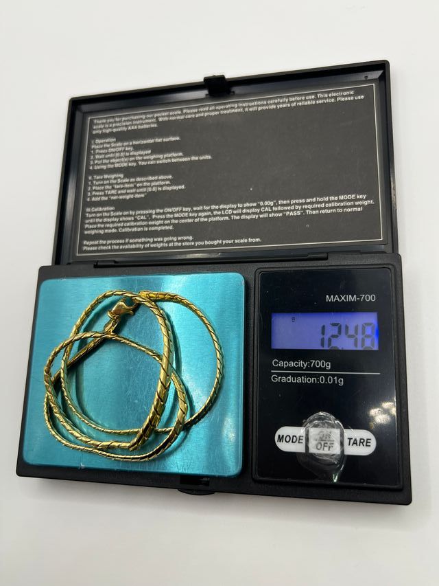 Catena a spina in oro 18k 12,48 gr.