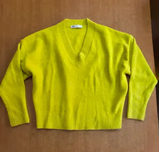 Jersey Zara Lana Amarillo Talla Única