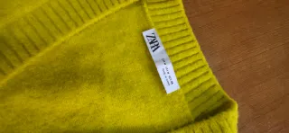 Jersey Zara Lana Amarillo Talla Única