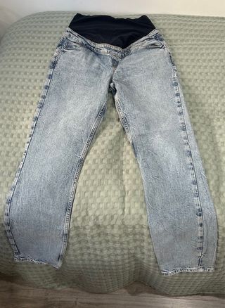 Pantalón vaquero premamá azul