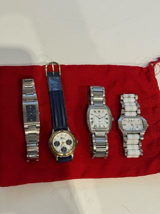 Lote 4 Relojes Plata y Blanco