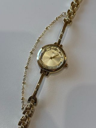 Reloj dorado Midi con pulsera