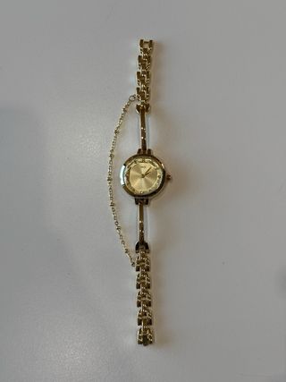 Reloj dorado Midi con pulsera