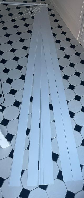 Persiana/Cortina a lamelle in PVC bianco