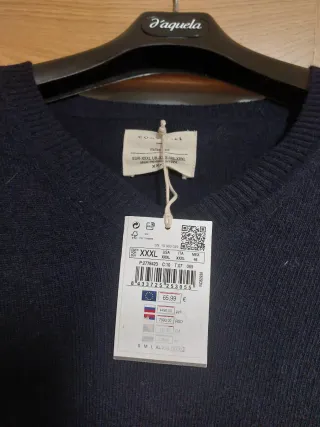 Jersey lana Cortefiel cuello pico hombre XXXL