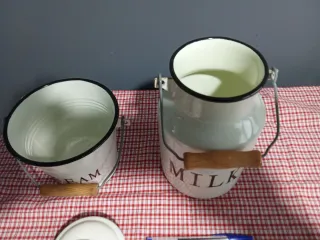 Lechera y cubo vintage