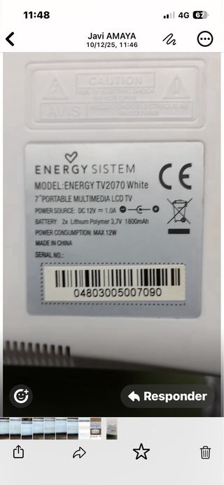 TV Portátil Energy Sistem DVB-T USB