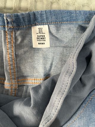 Pantalón vaquero premamá azul