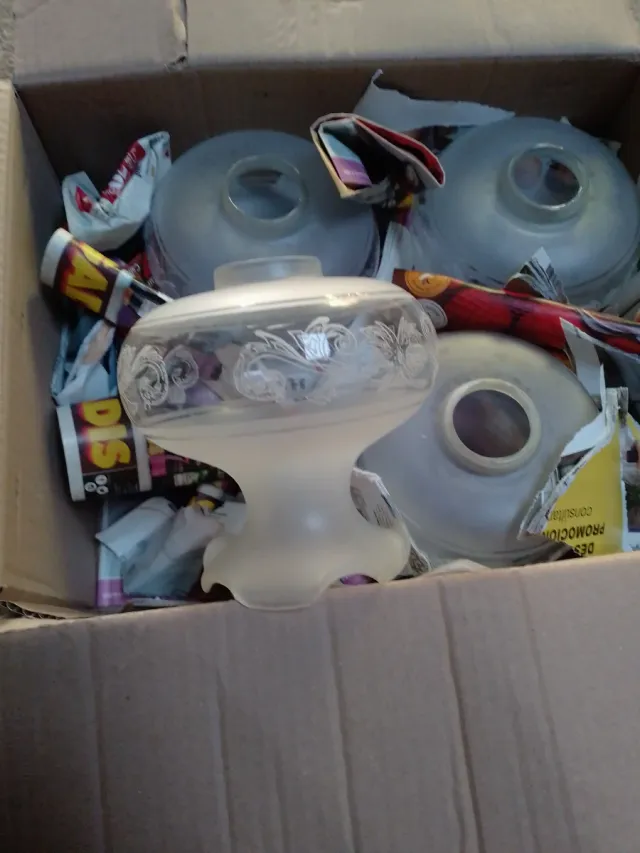 4 Tulipas de Cristal Transparentes