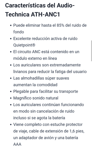 Auriculares Audio-Technica ATH-ANC1