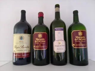 4 Bottiglie di Collezione Vuote Rioja