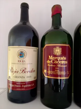 4 Bottiglie di Collezione Vuote Rioja