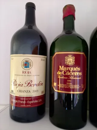 4 Bottiglie di Collezione Vuote Rioja