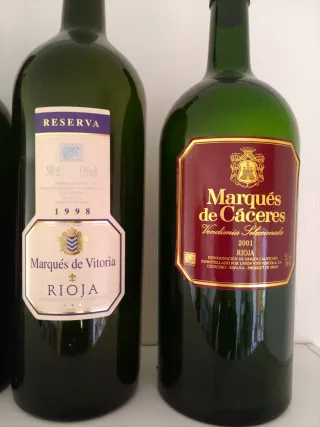 4 Bottiglie di Collezione Vuote Rioja