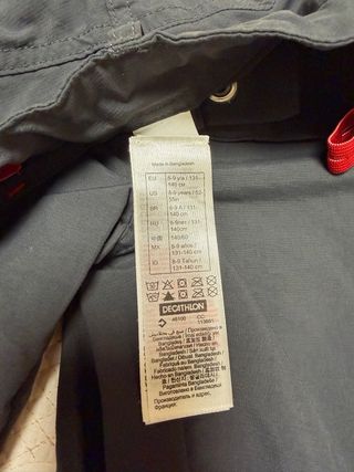 Conjunto niña montaña trekking Quechua Talla 8-9