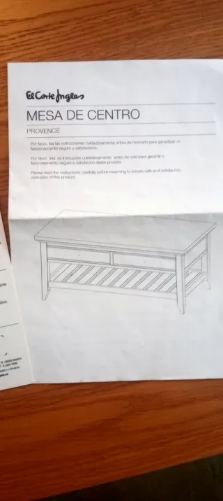 ¡¡¡Súper precio!!! Mesa centro de madera Provence