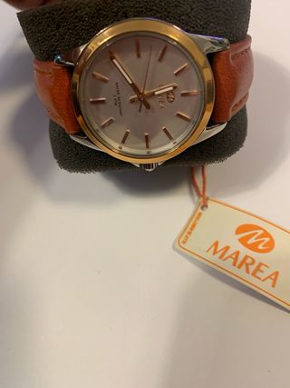 Reloj Marea Mujer Correa Marrón y Detalles Dorados