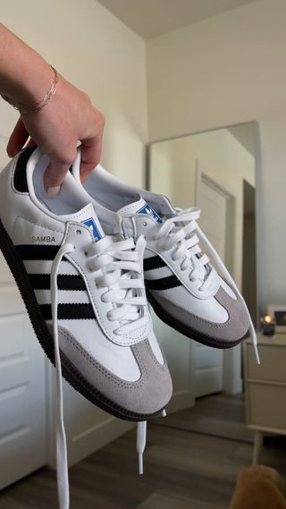 Adidas Samba Botines Blancos y Grises