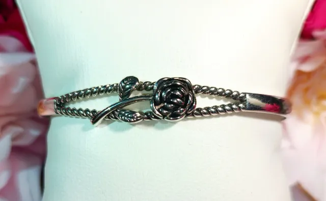 Pulsera Plata 925 Diseño Rosa