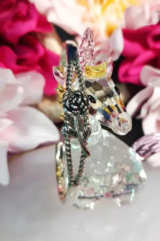 Pulsera Plata 925 Diseño Rosa