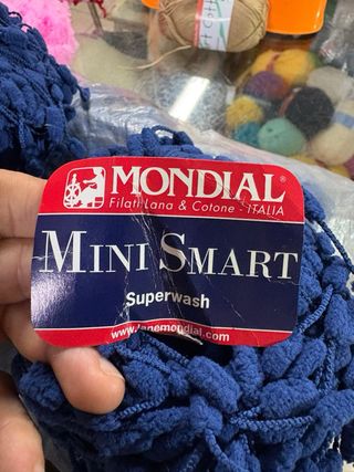 10 Gomitoli Filato Microfibra Blu