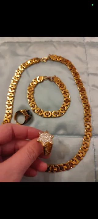 Lote juyas de hombre de oro 18 k liminado