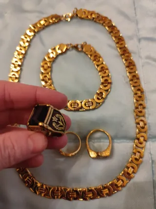 Lote juyas de hombre de oro 18 k liminado