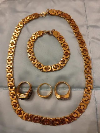 Lote juyas de hombre de oro 18 k liminado