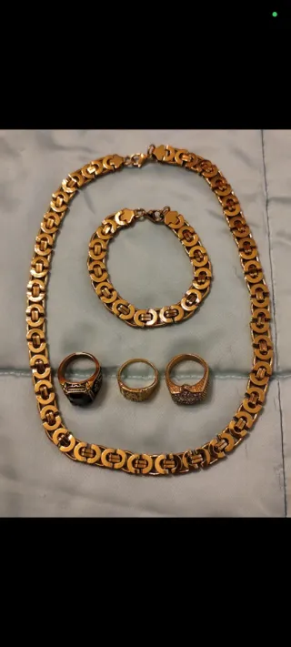 Lote juyas de hombre de oro 18 k liminado