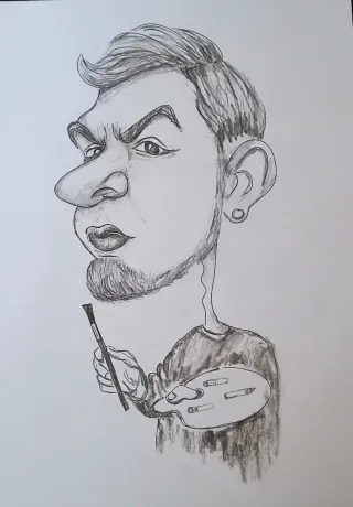 Caricatura  por fotografía  Invista em Arte