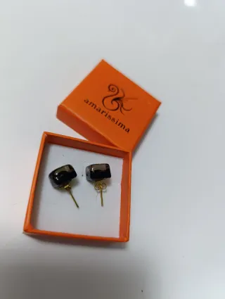 Orecchini Amarissima Vetro Murano Quadrati nuovi