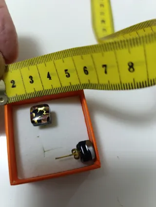 Orecchini Amarissima Vetro Murano Quadrati nuovi