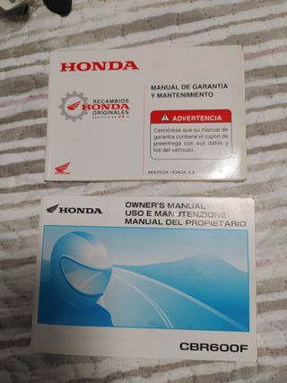 Manual de propietario Honda CBR600F