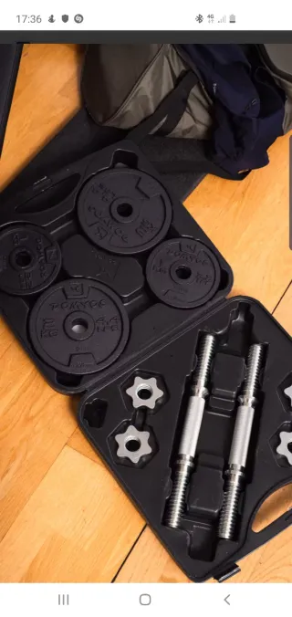 Maletín Set Mancuernas Pesas Gimnasio