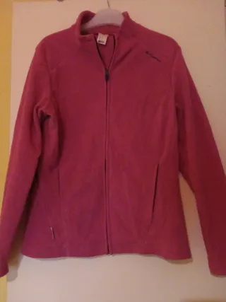 Lote de Jersey peludo marrón y dorado y polar rosa