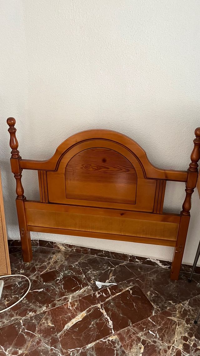 Cabecero provenzal madera cama 90