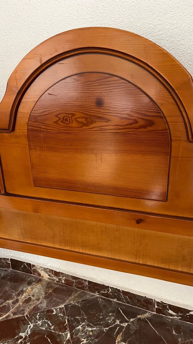 Cabecero provenzal madera cama 90